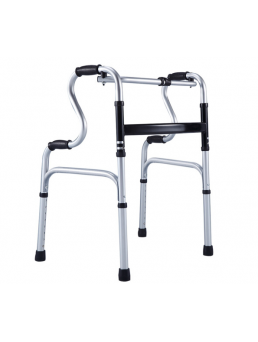 老年人助行器辅助行走轻便折叠伸缩铝合金助步器四脚拐杖 YC8207WYH不带轮不带座