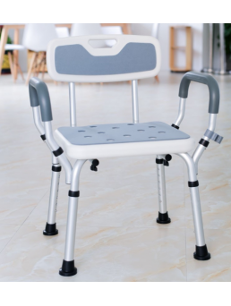 老人洗澡椅淋浴椅浴室凳子防滑老年人残疾人洗浴椅孕妇洗澡凳 JL6002S升级大吸盘款+送坐垫